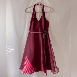 Vintage 2000’s Davids Bridal purple with silk overlay dress - size 8